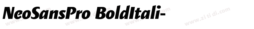 NeoSansPro BoldItali字体转换 NeoSansPro BoldItali字体转换